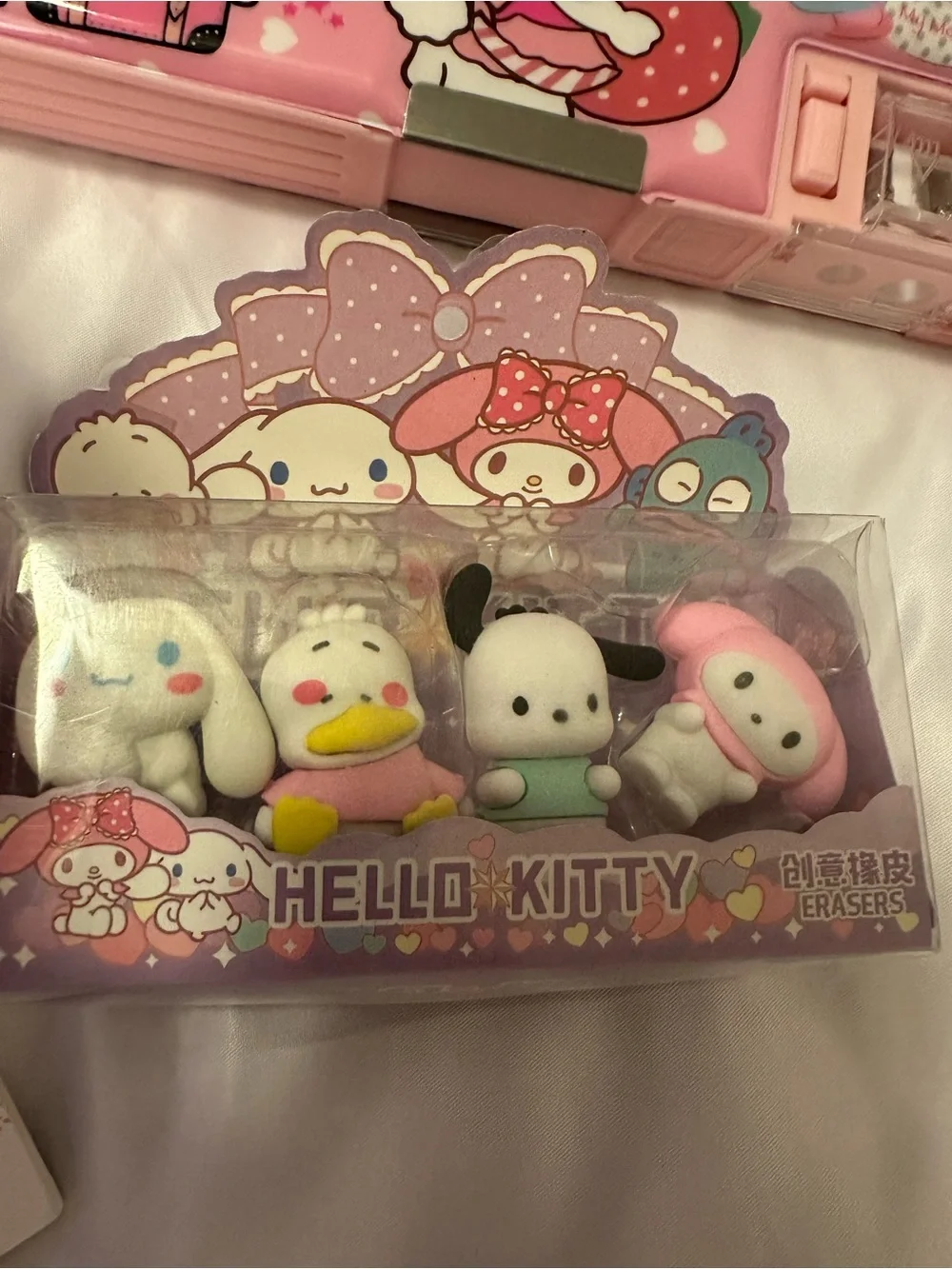 My Melody Sanrio Stationery Bundle Pencil Case Notebook Erasers Pen